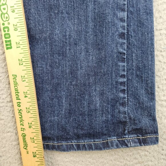 Levi's 518 Jeans Women's 9S Bootcut Super Low Rise Dark Wash Blue Ladies Pants - Picture 7 of 11